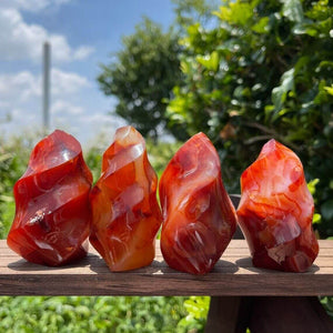 Selenite and Carnelian Combination