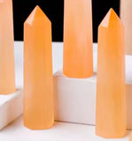 Orange selenite tower