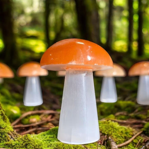 Orange selenite mushroom