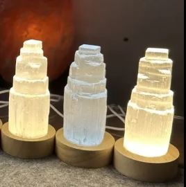 12cm selenite light tower