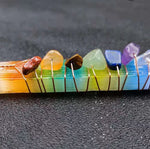 Rainbow Aura Selenite Wand