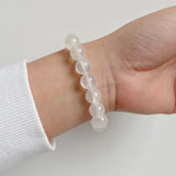 Selenite moonstone bracelet