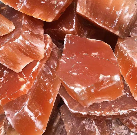 Raw orange selenite