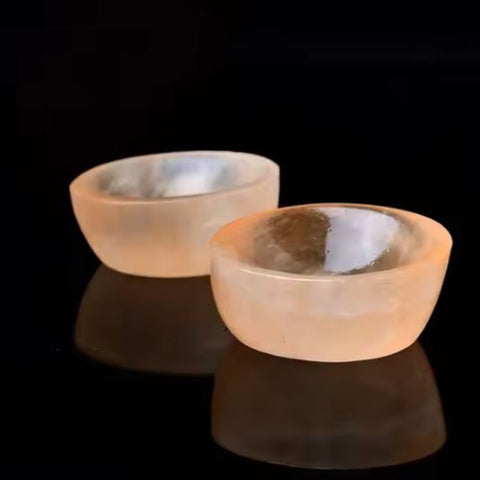 Peach Selenite Bowl