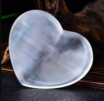 Small heart selenite bowl