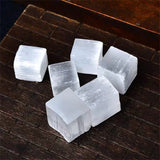 Raw selenite cube