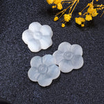 Selenite flower palm stone