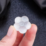 Selenite flower palm stone