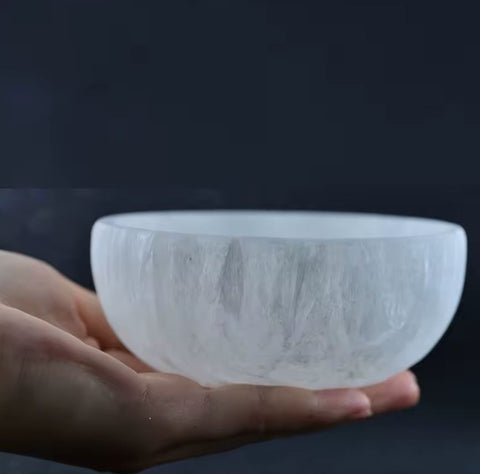 Selenite Offering Bowl