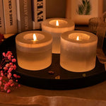 Selenite candle holders