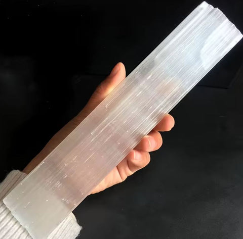 Raw selenite Wand