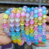 Rainbow selenite bracelet