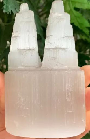 Selenite Twin Tower