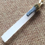 Selenite and Blue Kyanite Necklace