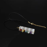 Selenite chakra necklace thin