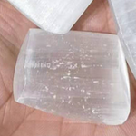 Square selenite tumbled stone