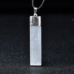 Raw selenite necklace