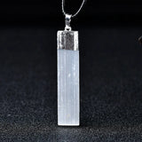 Raw selenite necklace