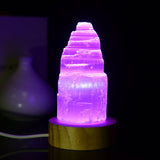 Colour changing selenite lamp